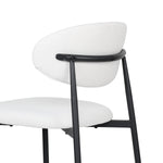 Dining Chair Samuel, Set of 4 Classic Design Metal Frame, White