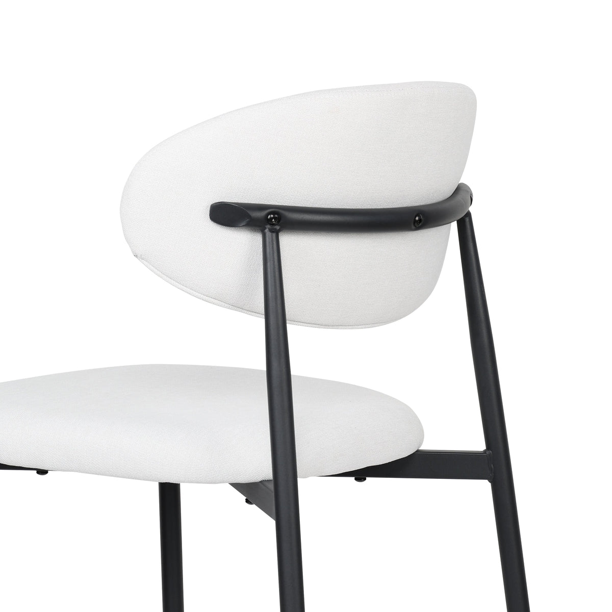 Dining Chair Samuel, Set of 4 Classic Design Metal Frame, White