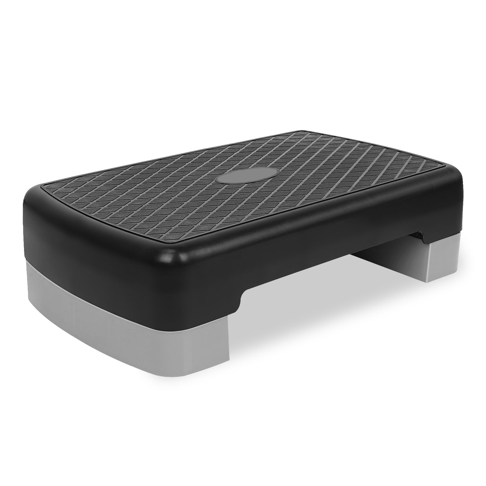 Fitness Step Platform Aerobic Stepper, 45.72cm Height Adjustable 10.16-15.24cm, Grey