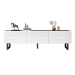 TV Stand Low Unit with Three Drawers 170cm Black and White