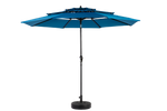 Outdoor Umbrella, 14.8 Ft Double Sided Rectangular Large with Crank, Blue