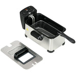 Deep Fryer 3L, Adjustable Thermostat, Stainless Steel Silver