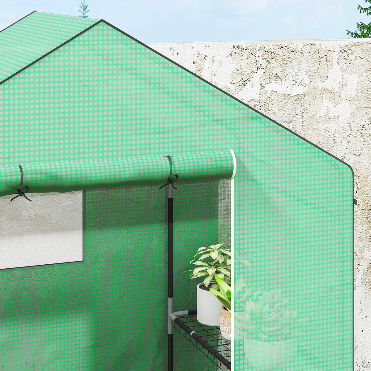 Greenhouse, Roller Door Window Shelves, Steel