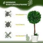 Artificial Boxwood Trees, Set of 2, 60cm, UV-resistant, Green