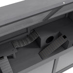Hamster Cage, 100cm Rodent House with Playhouse & Ladders, Wooden Dark Grey