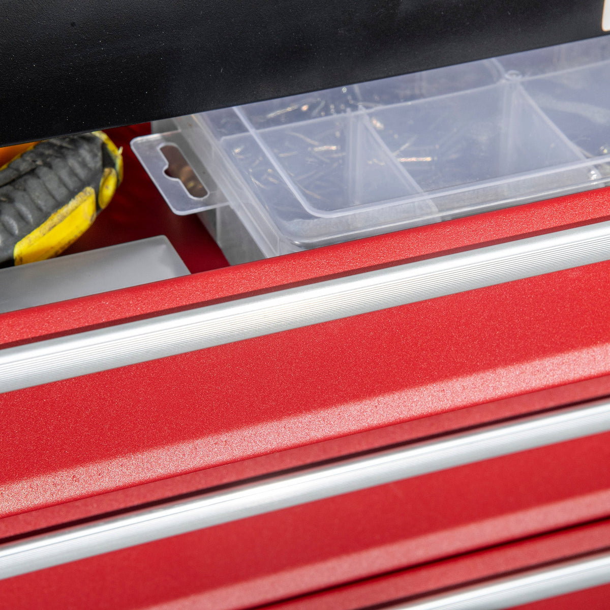 DURHAND tool case 4 drawers lock, steel black and red
