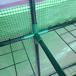 Polytunnel Greenhouse 2 Doors UV Protection Steel & PE Green