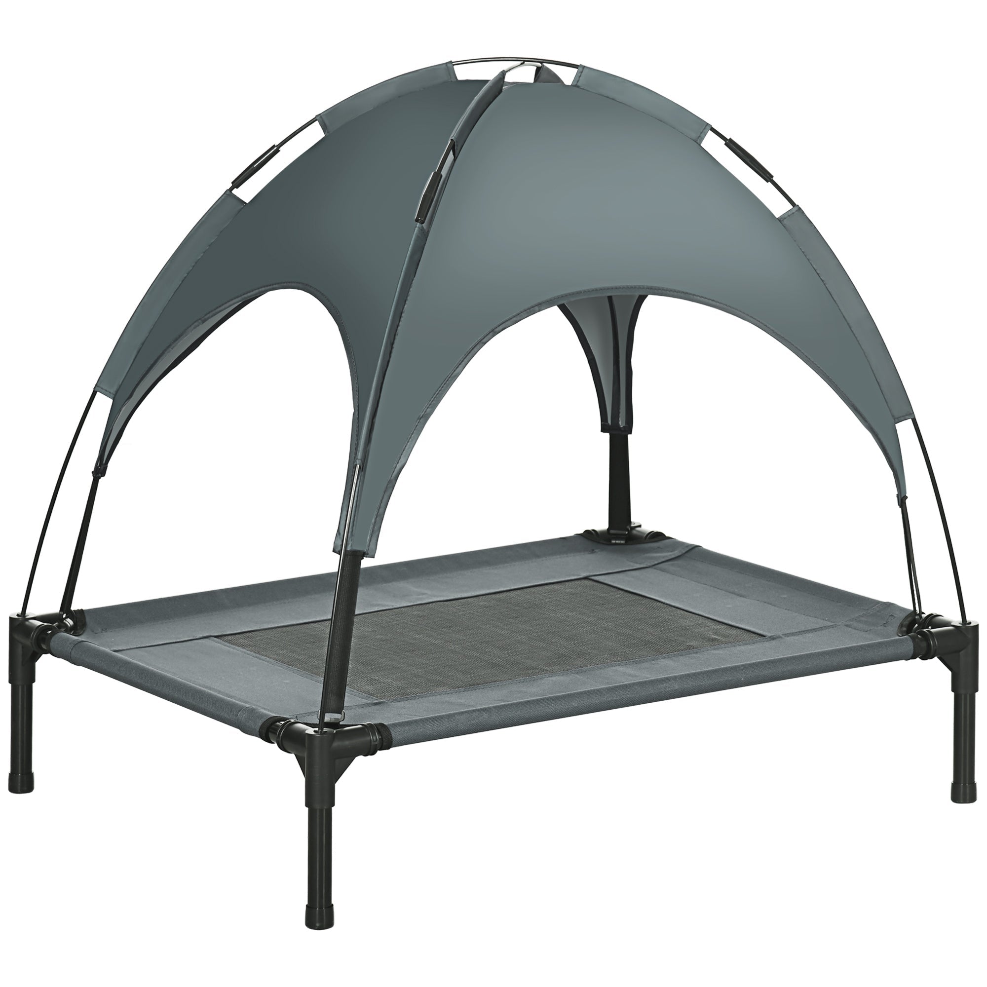 Outdoor Dog Bed, Raised Breathable Taffeta, Grey