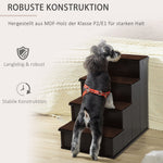 Pet Stairs, Dog/Cat Entry Aid, Carpeted MDF, Dark Brown