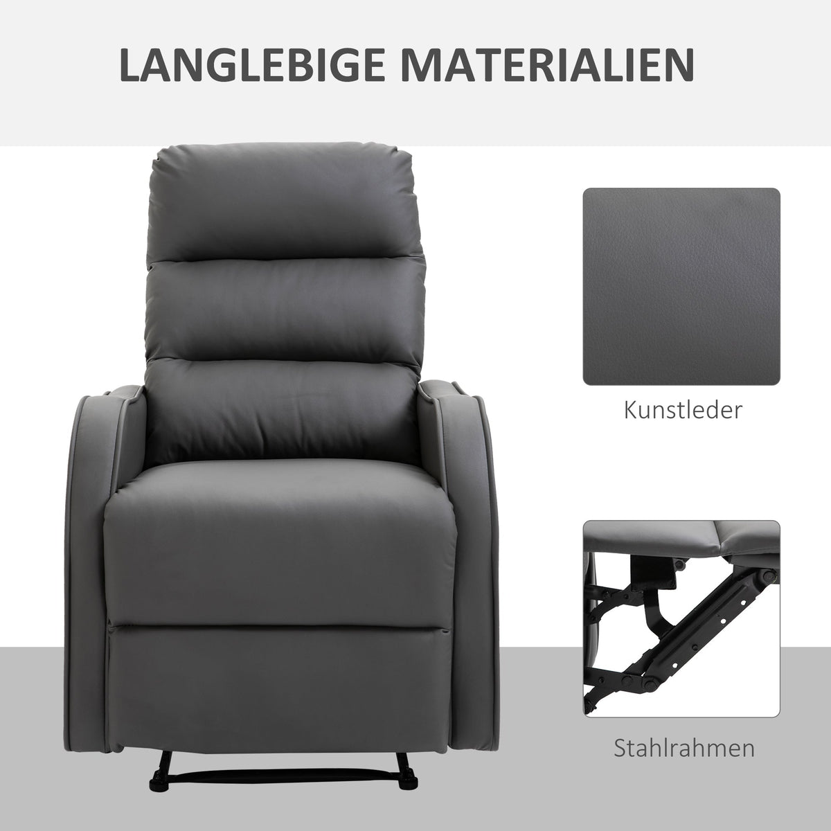 Recliner Chair, Rocking, Reclining, Rotatable, Cup Holder, Microfiber Cloth