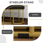 Upholstered Bench, Velvet Look, 200kg, Steel, Black
