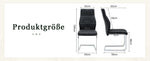 Dining Chair Set of 2, High Backrest and Padded Seat with Metal Frame, Black Diamond Pattern