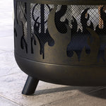 Fire Bowl, Spark Guard & Poker, Ø61.5 cm, Black