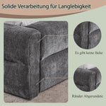 Double Bed 140x200cm Comfortable Backrest Chenille - Dark Grey