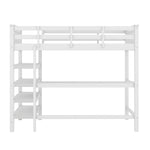 Loft Bed 90x200cm Storage Under-Bed Desk - White