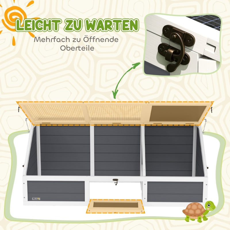 Turtle Box, Bottomless Outdoor Enclosure, Light Gray