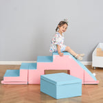 Climbing and Sliding Toy, Motor Skills, Artificial Leather, Pink + Blue
