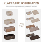 Chest of Drawers Sideboard 5 Foldable Fabric Drawers Brown