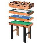 Multi-Game Table, 4-in-1 Football Hockey Table Tennis Billiards, MDF