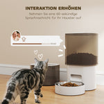 Automatic Pet Feeder and Water Dispenser, 2.5L, Small Dogs and Cats, White