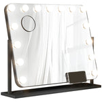 LED Cosmetic Mirror, 3 Light Modes, Dimmable, Touch Control, Black