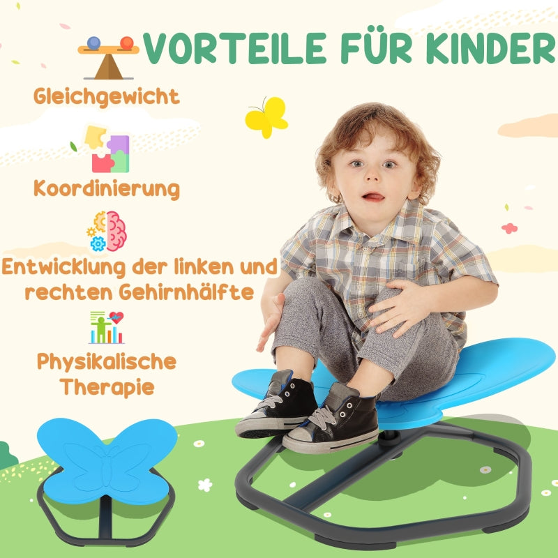 Sensory Swivel Chair, Balance and Coordination, Butterfly Shape, Blue