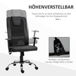 Ergonomic Office Chair, Height Adjustable Rocking Armrests 120 kg, Black
