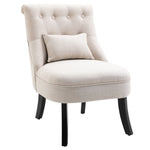 Recliner Chair, Back Cushion, Linen-Look, Cream White