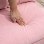 Wingback Chair with Footstool, Reclining, Pink