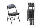 4 Pack Folding Chairs with Padded Seats Durable Metal Frame