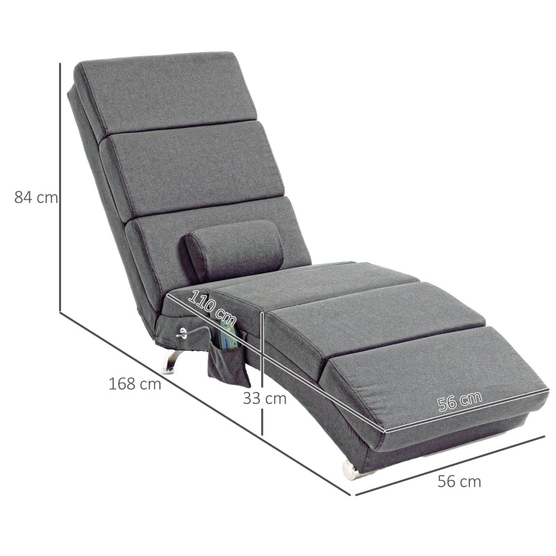 Relaxing Lounger, Massage, 5 Modes, Dark Grey