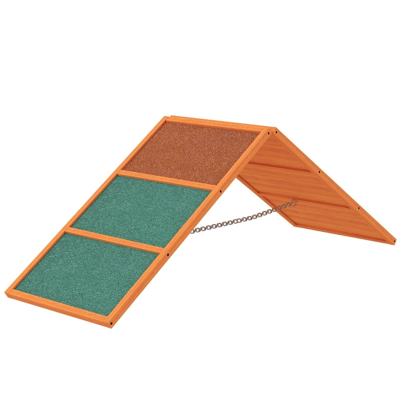 Agility Dog Ramp, Foldable, Adjustable Height, Non-Slip, Fir Wood