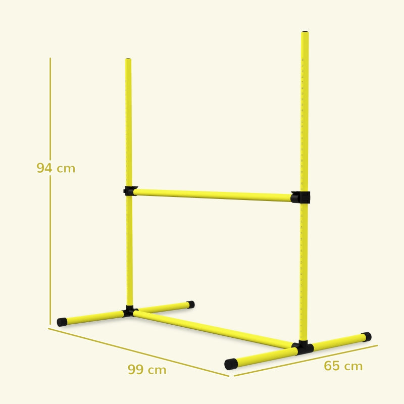 Dog Agility Set, Hurdles & Poles with Carry Bag, Robust, Yellow