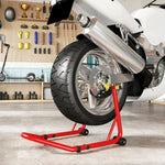 Motorcycle Stand Set, Front/Rear Assembly Jack 544 kg, Steel Red