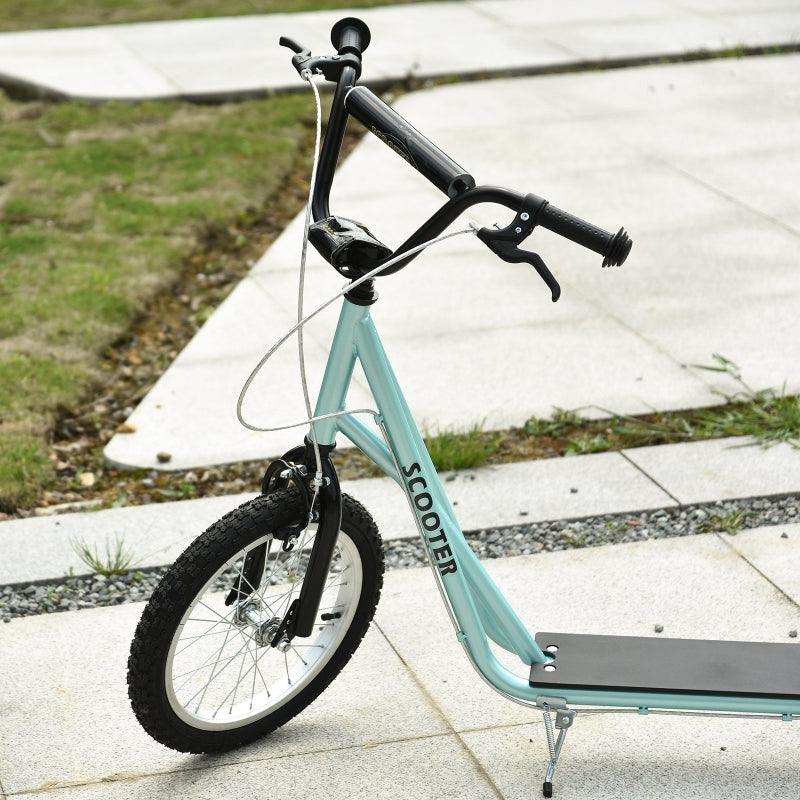 Children's Scooter with Brake and Height Adjustable Lightweight Frame, Light Blue