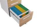 Mobile File Cabinet, 3 Drawer Under Desk Storage Legal/A4 Anti-Tilt Steel, White