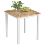 Dining Table for 4 People, Rubber Wood, Natural