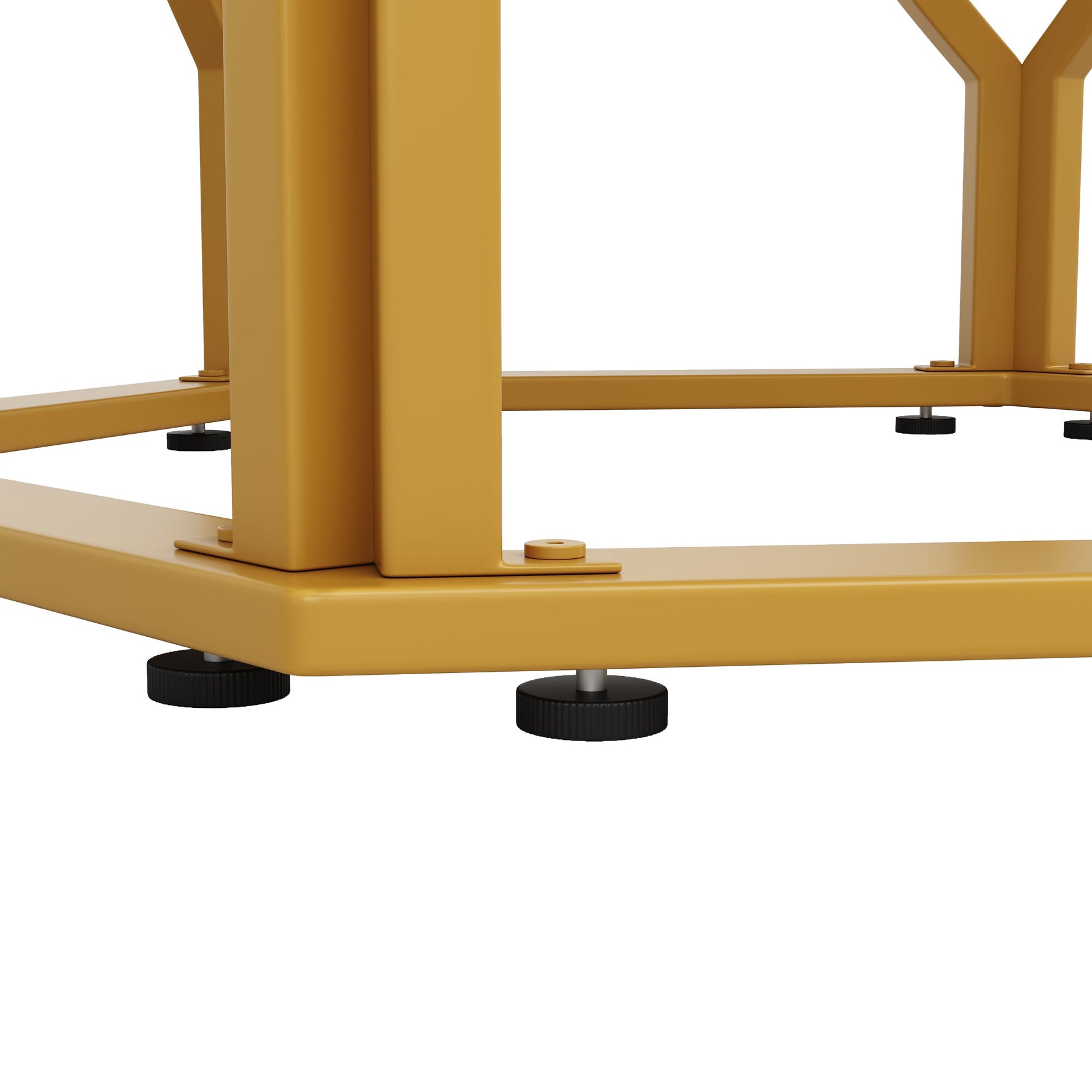 Dining Table Set 5-Piece Round 100cm Gold Metal Legs White MDF Dark Green Velvet