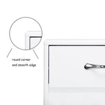 Side Table Six Drawer, White