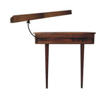 Solid Wood Console, Backless Mounted 1 Drawer, Dark Brown