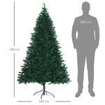 Christmas Tree 180 cm, 1000 Branches, Spruce Green PVC