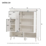 Chest of drawers with adjustable shelves, minimalist home organizer, solid wood