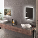 Bathroom Mirror, LED Touch Switch, White