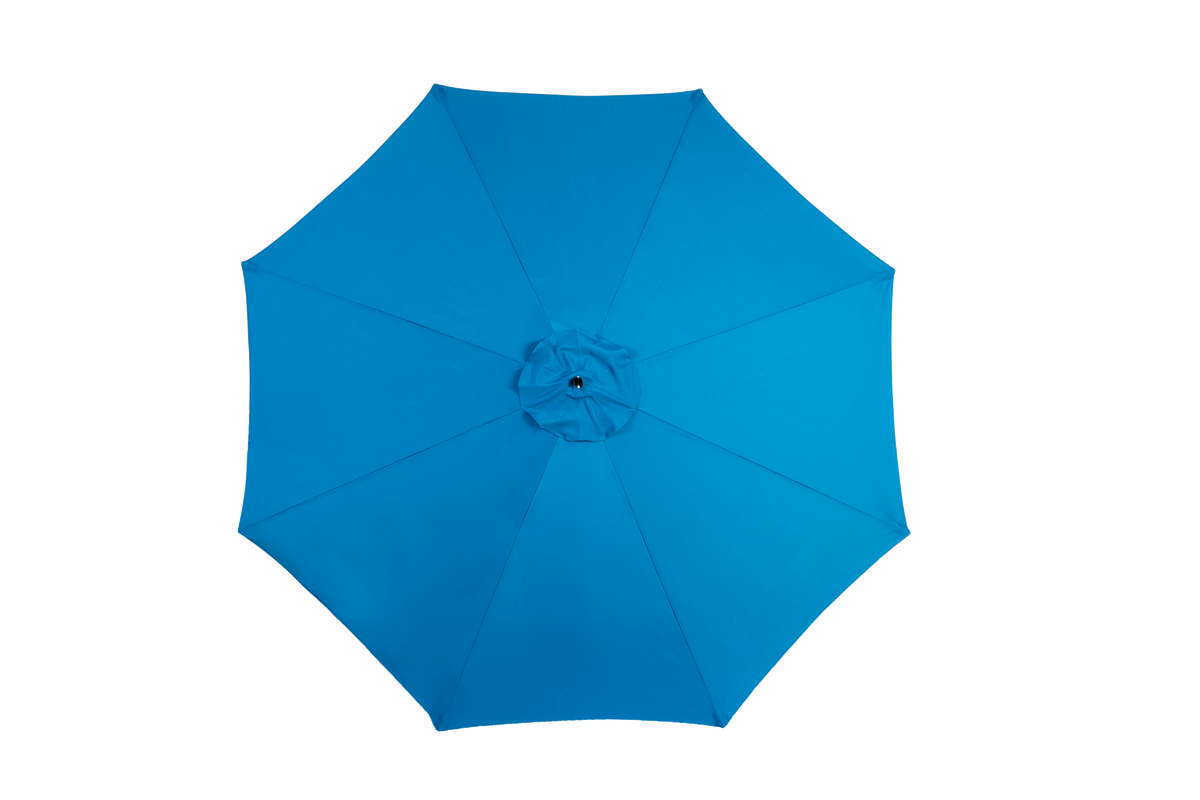 Double Sided Outdoor Umbrella, 14.8 Ft Rectangular Large with Crank, Blue