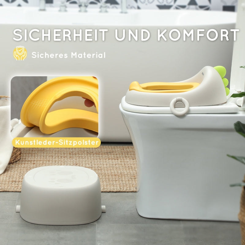 3-in-1 Children's Potty Removable Seat Faux Leather - Grey