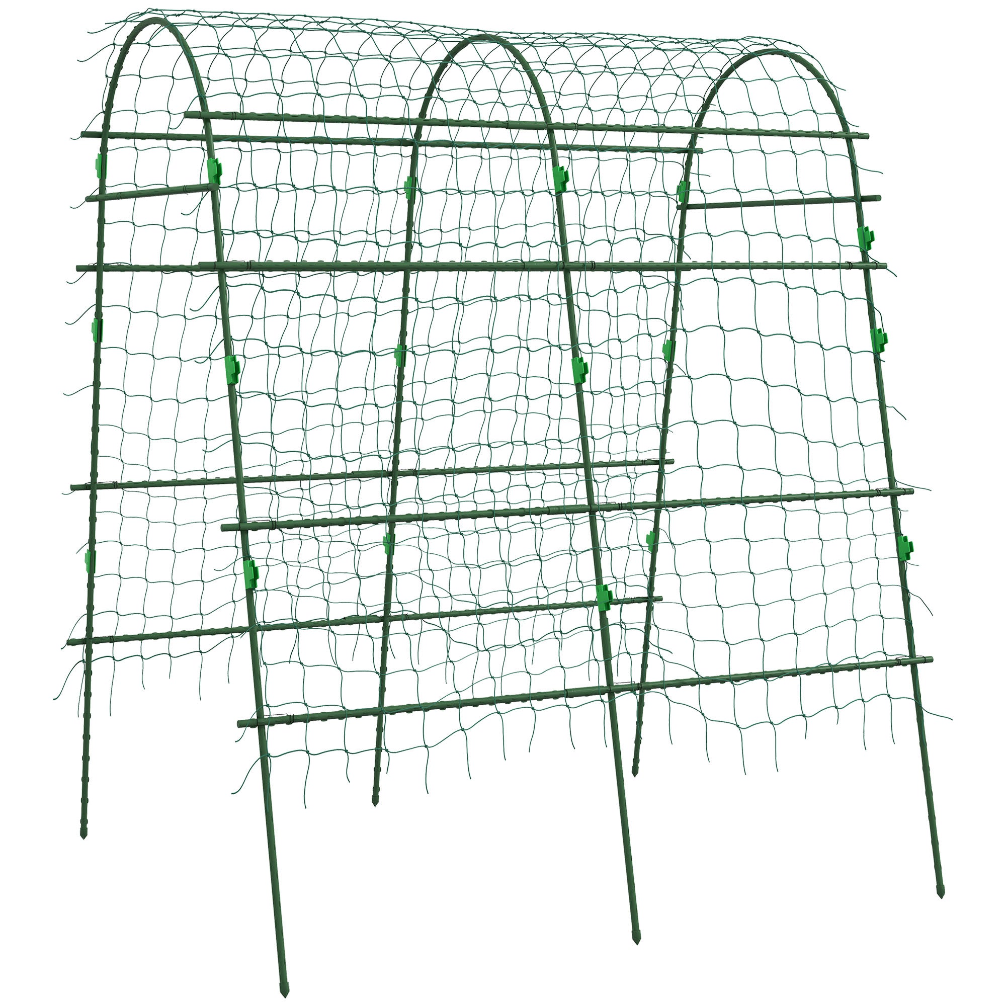 Trellis Adjustable Espalier Plant Frame Net Steel, Green