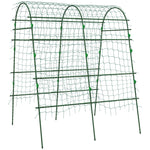 Trellis Adjustable Espalier Plant Frame Net Steel, Green
