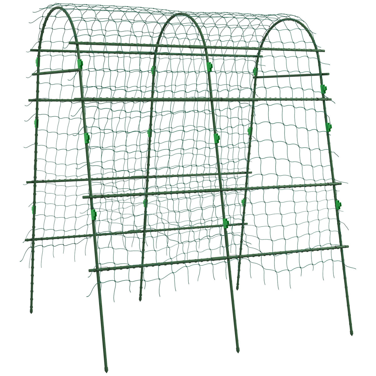 Trellis Adjustable Espalier Plant Frame Net Steel, Green