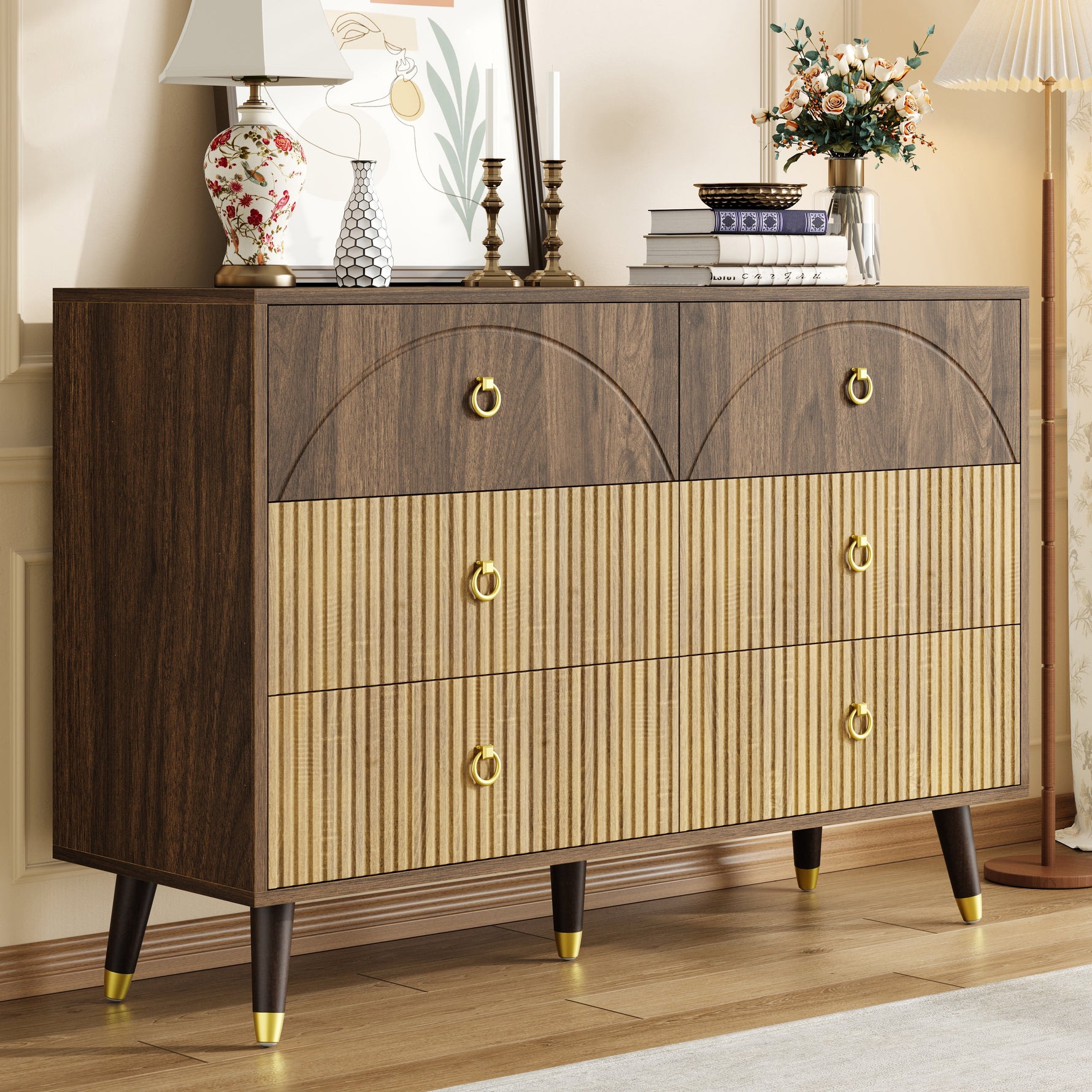 Modern Sideboard Storage Cabinet Chest of Drawers 120x40x81cm Multi-Use