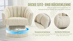 Swivel Chair 360° Ergonomic Cushions Modern Design Beige